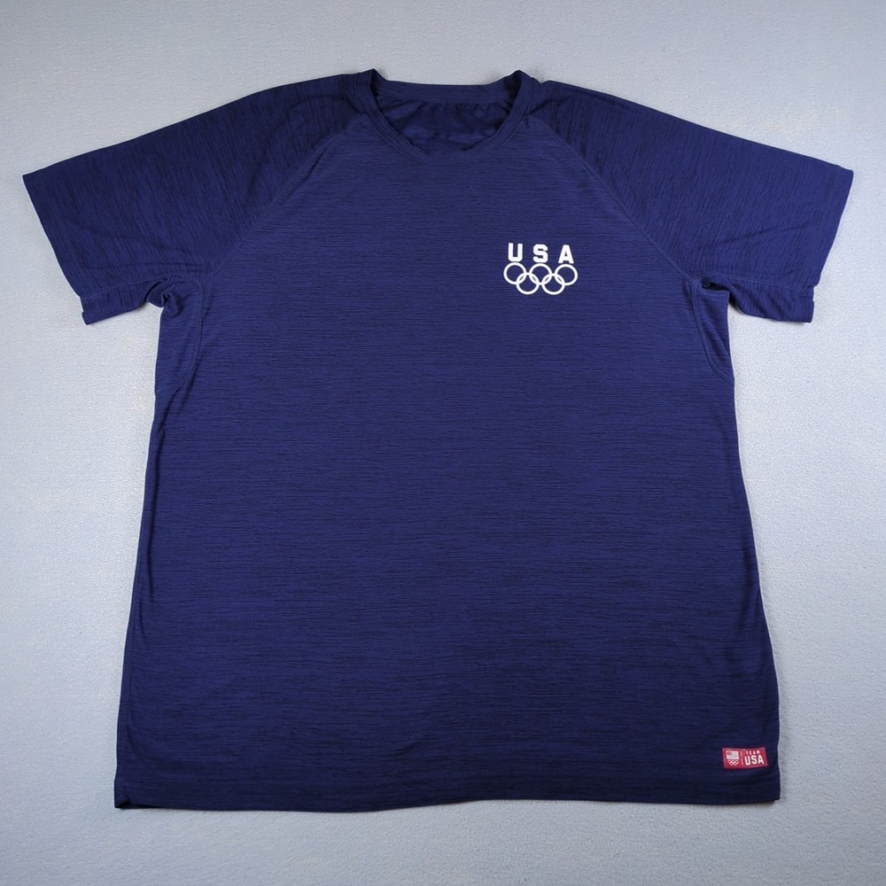 Team USA Tokyo Olympics Shirt Mens Extra Large Blue 2020 Training Short Sleeve